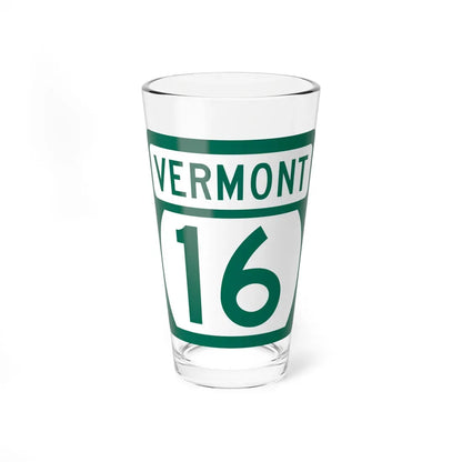 Vermont 16 (Vermont) (Road Sign) Pint Glass 16oz 16oz - Go Mug Yourself