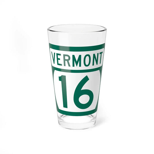 Vermont 16 (Vermont) (Road Sign) Pint Glass 16oz 16oz - Go Mug Yourself