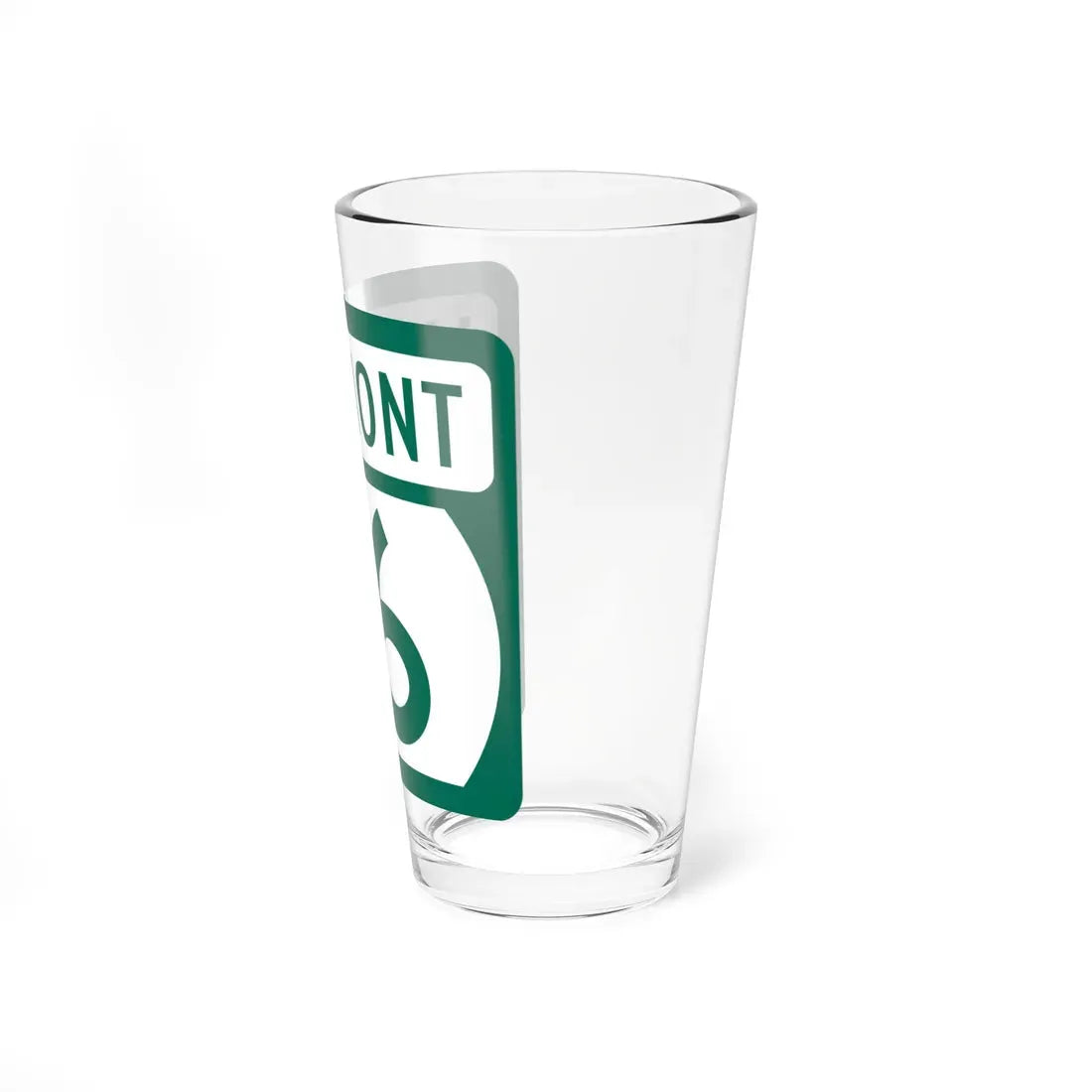 Vermont 16 (Vermont) (Road Sign) Pint Glass 16oz - Go Mug Yourself