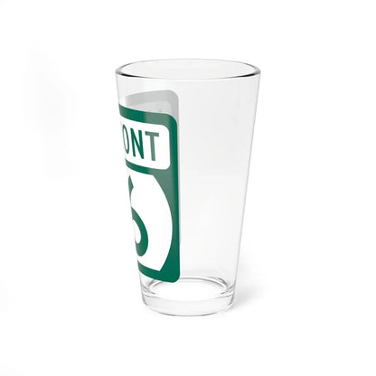 Vermont 16 (Vermont) (Road Sign) Pint Glass 16oz - Go Mug Yourself
