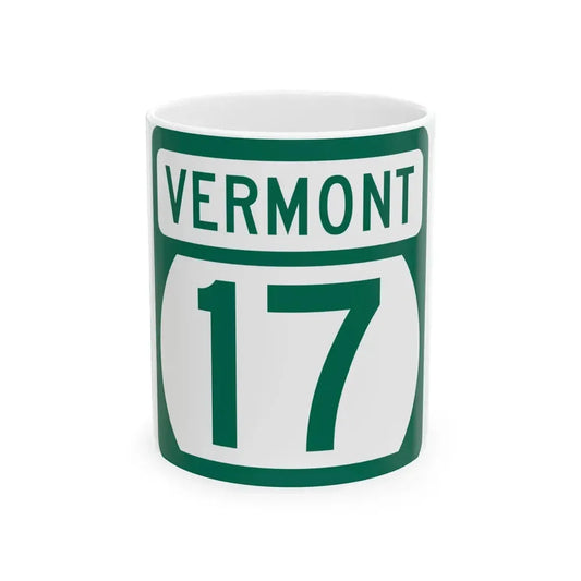 Vermont 17 (Vermont) (Road Sign) White Coffee Mug 11oz - Go Mug Yourself