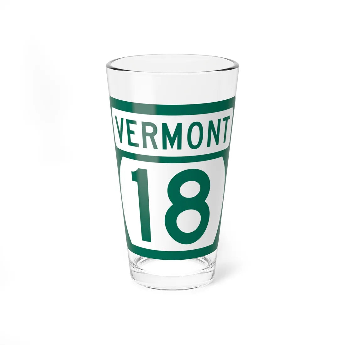 Vermont 18 (Vermont) (Road Sign) Pint Glss 16oz 16oz - Go Mug Yourself