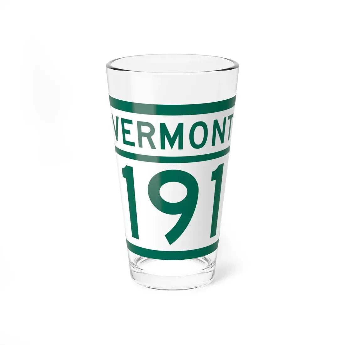Vermont 191 (Vermont) (Road Sign) Pint Glass 16oz 16oz - Go Mug Yourself