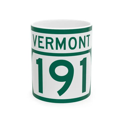 Vermont 191 (Vermont) (Road Sign) White Coffee Mug 11oz - Go Mug Yourself