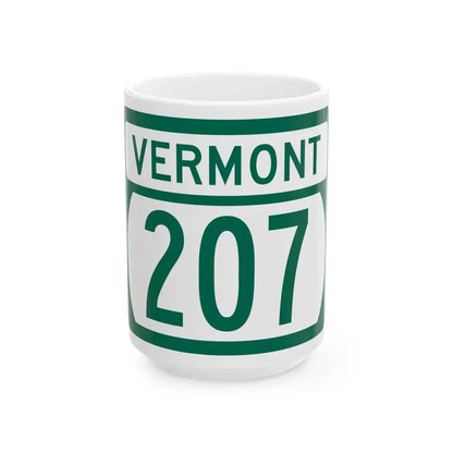 Vermont 207 (Vermont) (Road Sign) White Coffee Mug 15oz - Go Mug Yourself