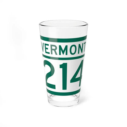 Vermont 214 (Vermont) (Road Sign) Pint Glass 16oz 16oz - Go Mug Yourself