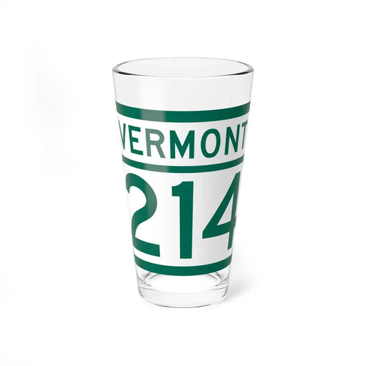 Vermont 214 (Vermont) (Road Sign) Pint Glass 16oz 16oz - Go Mug Yourself