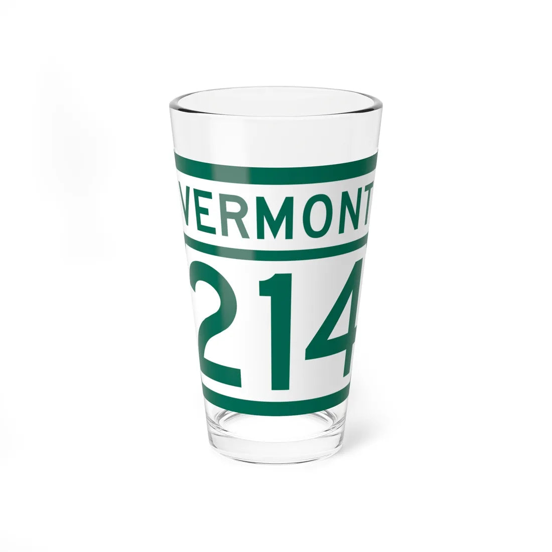 Vermont 214 (Vermont) (Road Sign) Pint Glss 16oz 16oz - Go Mug Yourself