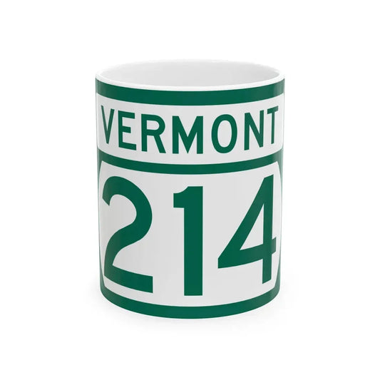 Vermont 214 (Vermont) (Road Sign) White Coffee Mug 11oz - Go Mug Yourself