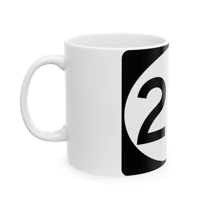 Vermont 215 town (Vermont) (Road Sign) White Coffee Mug - Go Mug Yourself
