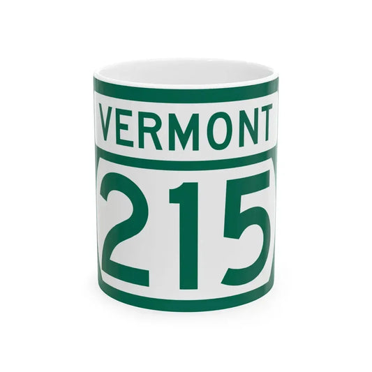 Vermont 215 (Vermont) (Road Sign) White Coffee Mug 11oz - Go Mug Yourself