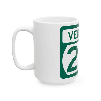 Vermont 215 (Vermont) (Road Sign) White Coffee Mug - Go Mug Yourself