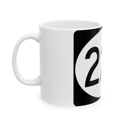 Vermont 225 town (Vermont) (Road Sign) White Coffee Mug - Go Mug Yourself