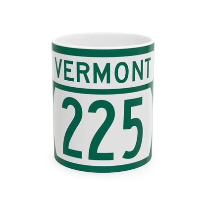 Vermont 225 (Vermont) (Road Sign) White Coffee Mug 11oz - Go Mug Yourself