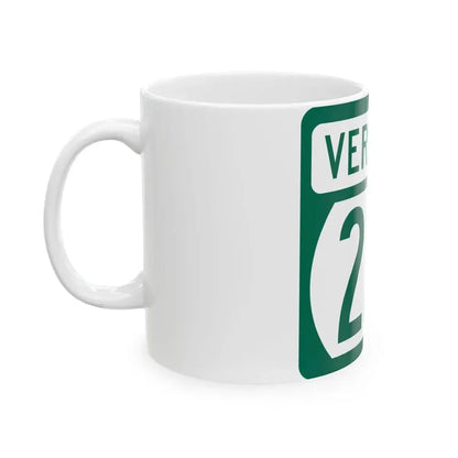 Vermont 22A (Vermont) (Road Sign) White Coffee Mug - Go Mug Yourself