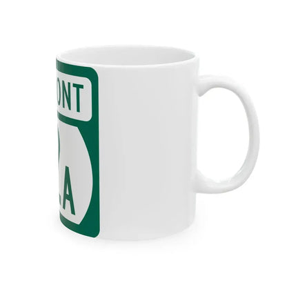Vermont 22A (Vermont) (Road Sign) White Coffee Mug - Go Mug Yourself