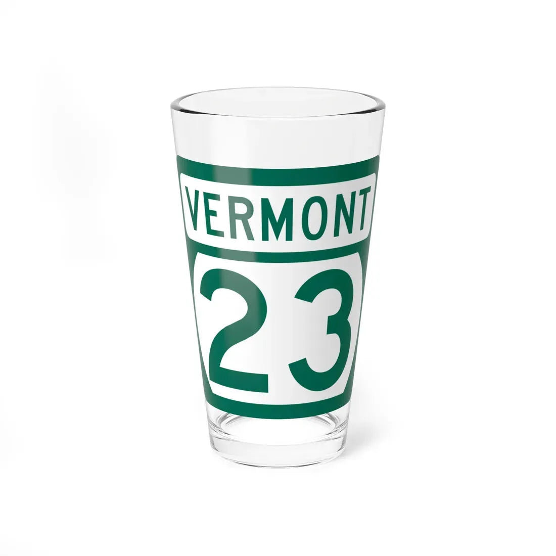 Vermont 23 (Vermont) (Road Sign) Pint Glass 16oz 16oz - Go Mug Yourself