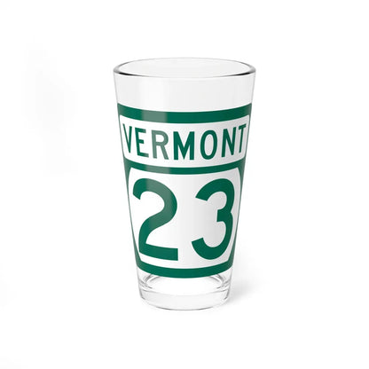 Vermont 23 (Vermont) (Road Sign) Pint Glass 16oz 16oz - Go Mug Yourself
