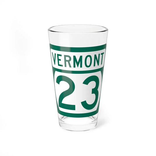 Vermont 23 (Vermont) (Road Sign) Pint Glass 16oz 16oz - Go Mug Yourself