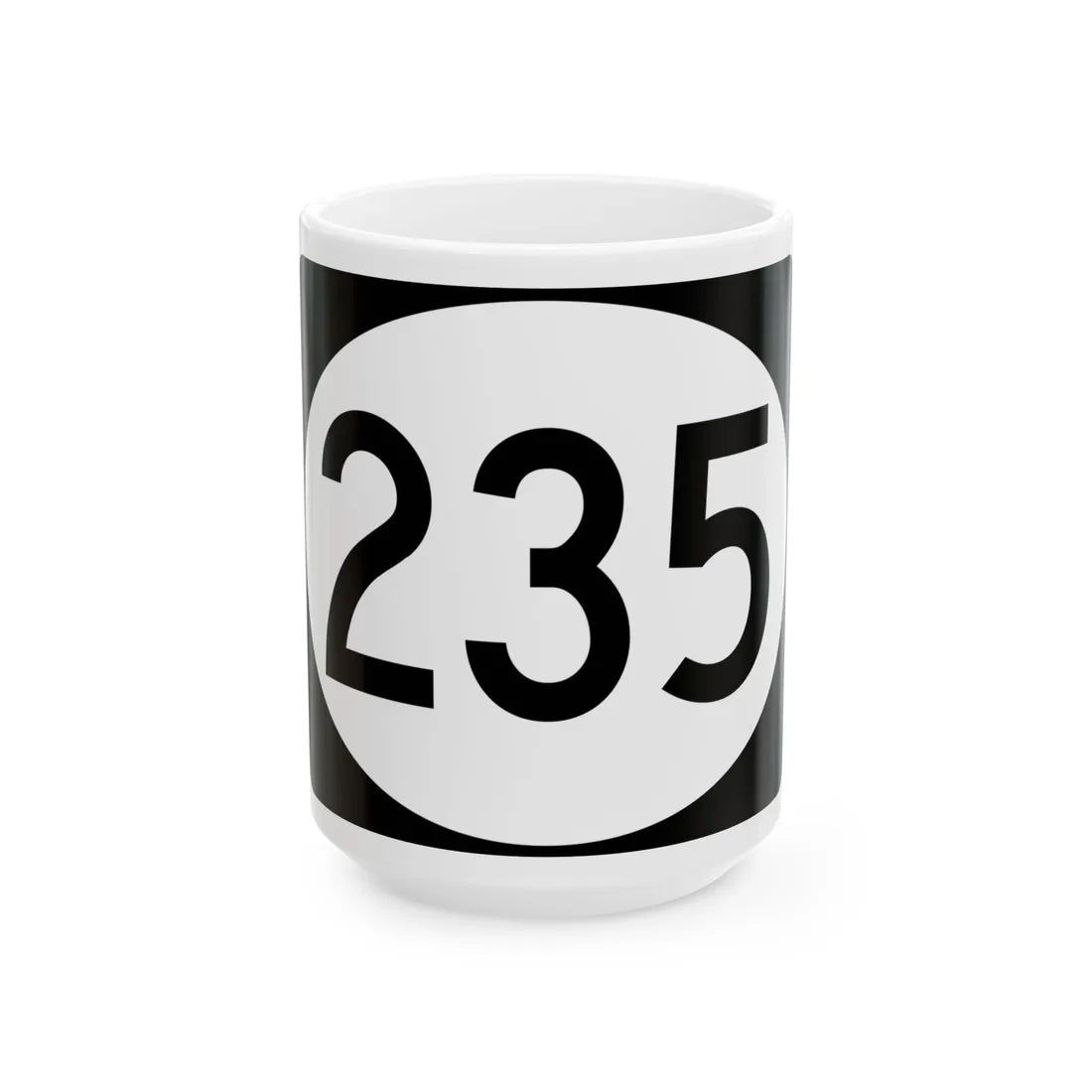 Vermont 235 town (Vermont) (Road Sign) White Coffee Mug 15oz - Go Mug Yourself