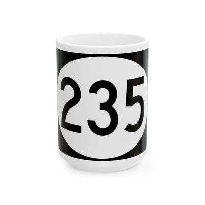 Vermont 235 town (Vermont) (Road Sign) White Coffee Mug 15oz - Go Mug Yourself