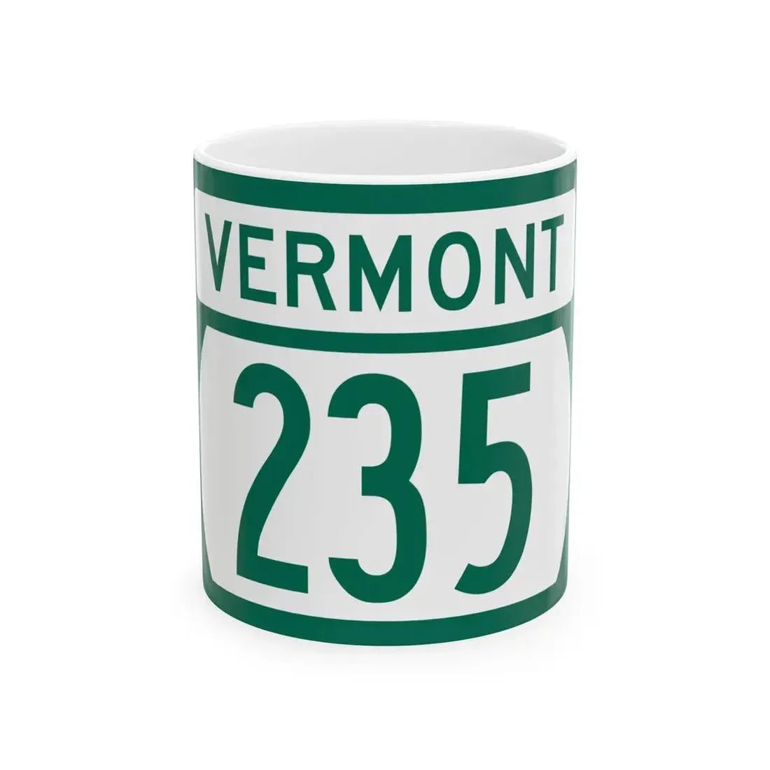 Vermont 235 (Vermont) (Road Sign) White Coffee Mug 11oz - Go Mug Yourself