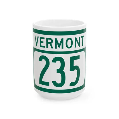 Vermont 235 (Vermont) (Road Sign) White Coffee Mug 15oz - Go Mug Yourself