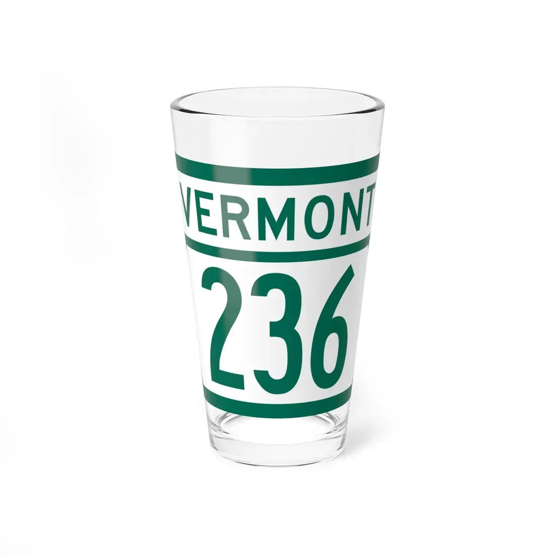 Vermont 236 (Vermont) (Road Sign) Pint Glass 16oz 16oz - Go Mug Yourself