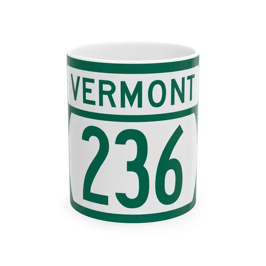 Vermont 236 (Vermont) (Road Sign) White Coffee Mug 11oz - Go Mug Yourself