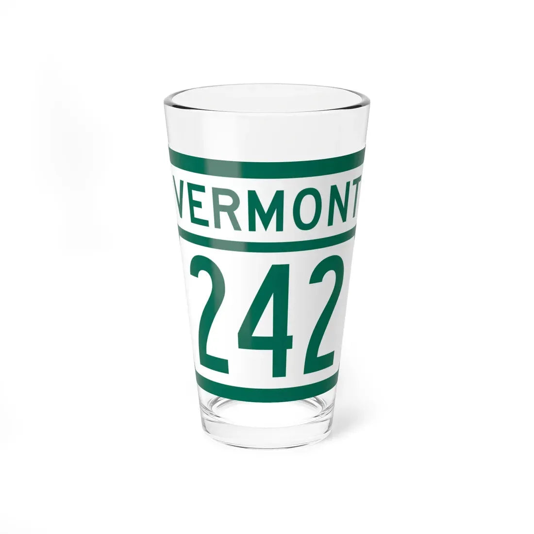 Vermont 242 (Vermont) (Road Sign) Pint Glass 16oz 16oz - Go Mug Yourself