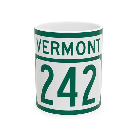Vermont 242 (Vermont) (Road Sign) White Coffee Mug 11oz - Go Mug Yourself