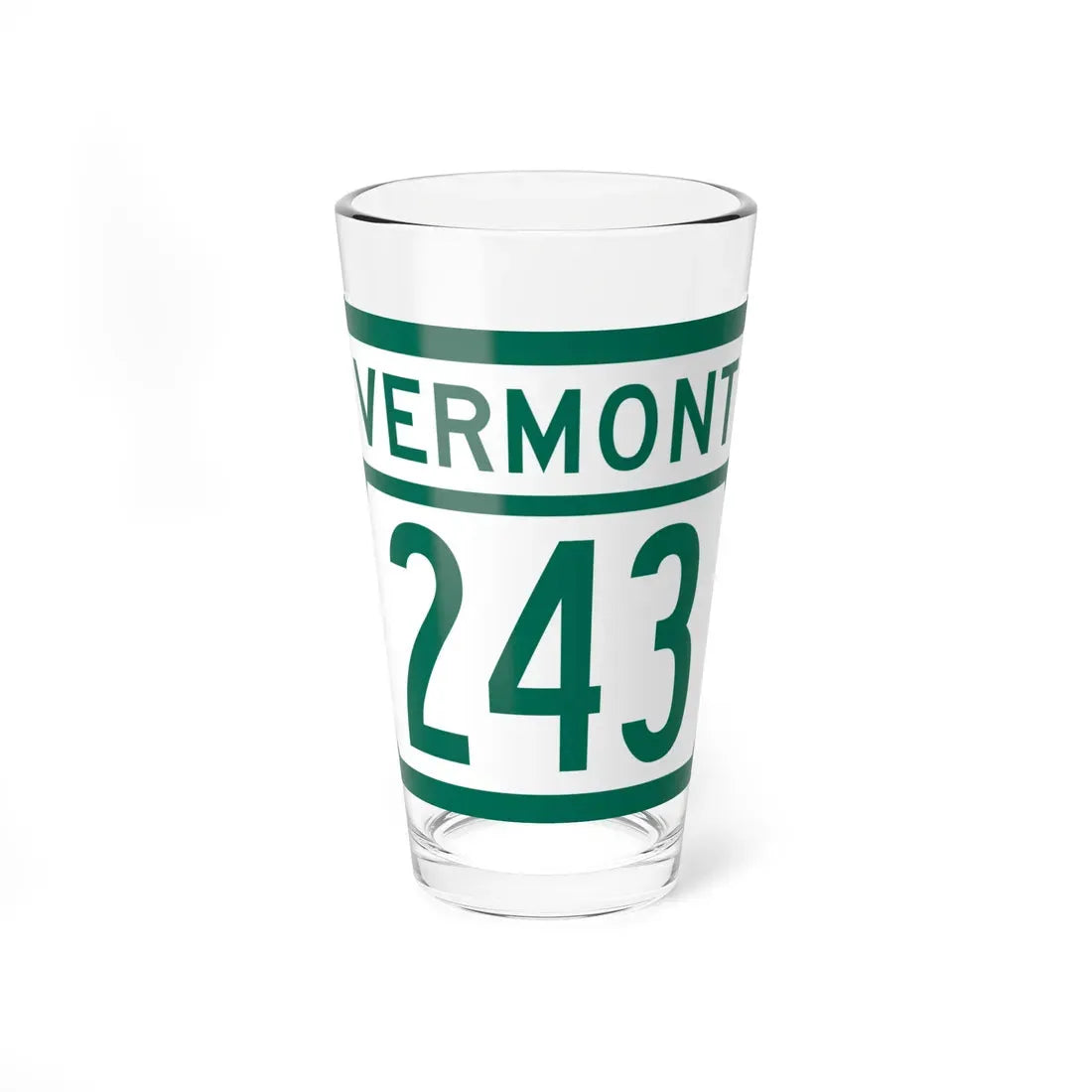 Vermont 243 (Vermont) (Road Sign) Pint Glass 16oz 16oz - Go Mug Yourself