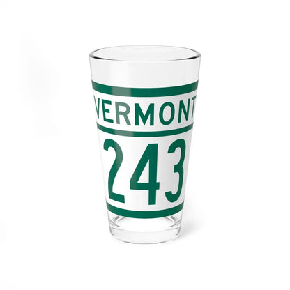 Vermont 243 (Vermont) (Road Sign) Pint Glass 16oz 16oz - Go Mug Yourself