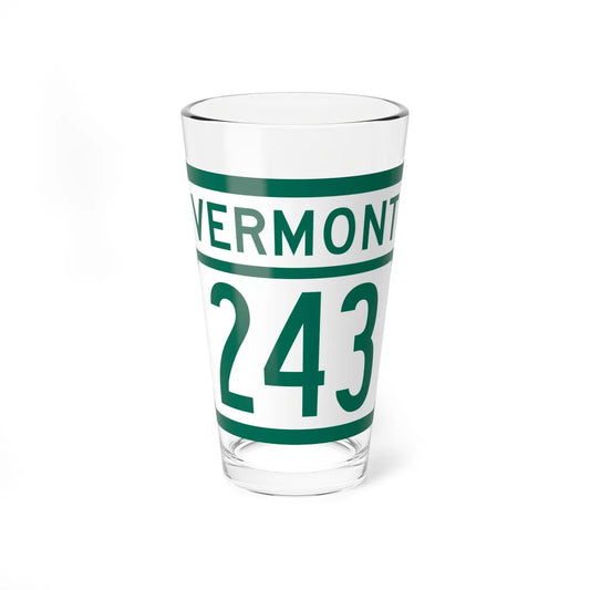 Vermont 243 (Vermont) (Road Sign) Pint Glss 16oz 16oz - Go Mug Yourself