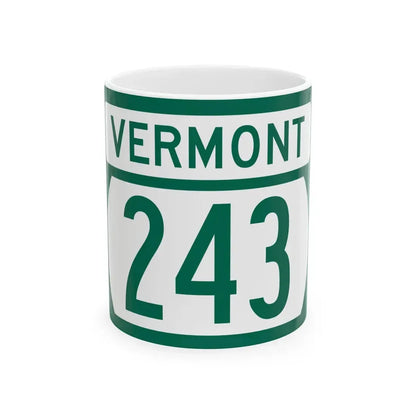 Vermont 243 (Vermont) (Road Sign) White Coffee Mug 11oz - Go Mug Yourself