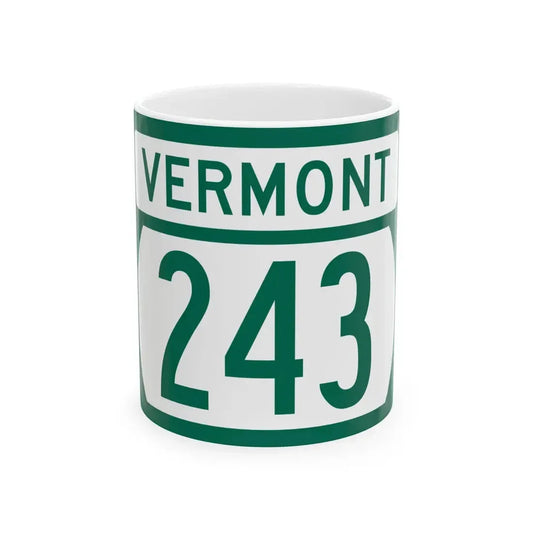 Vermont 243 (Vermont) (Road Sign) White Coffee Mug 11oz - Go Mug Yourself