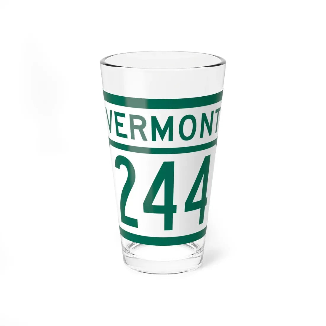 Vermont 244 (Vermont) (Road Sign) Pint Glass 16oz 16oz - Go Mug Yourself