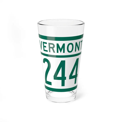 Vermont 244 (Vermont) (Road Sign) Pint Glass 16oz 16oz - Go Mug Yourself