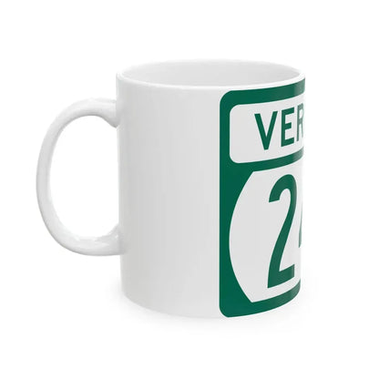 Vermont 244 (Vermont) (Road Sign) White Coffee Mug - Go Mug Yourself