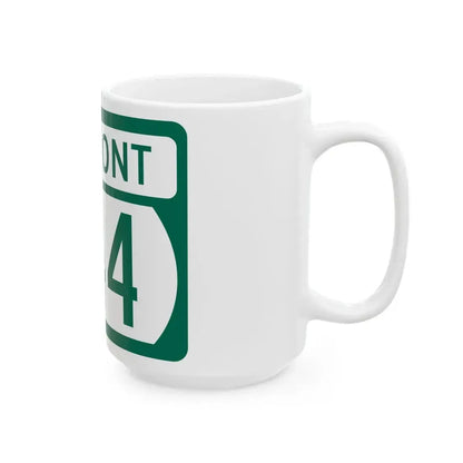 Vermont 244 (Vermont) (Road Sign) White Coffee Mug - Go Mug Yourself