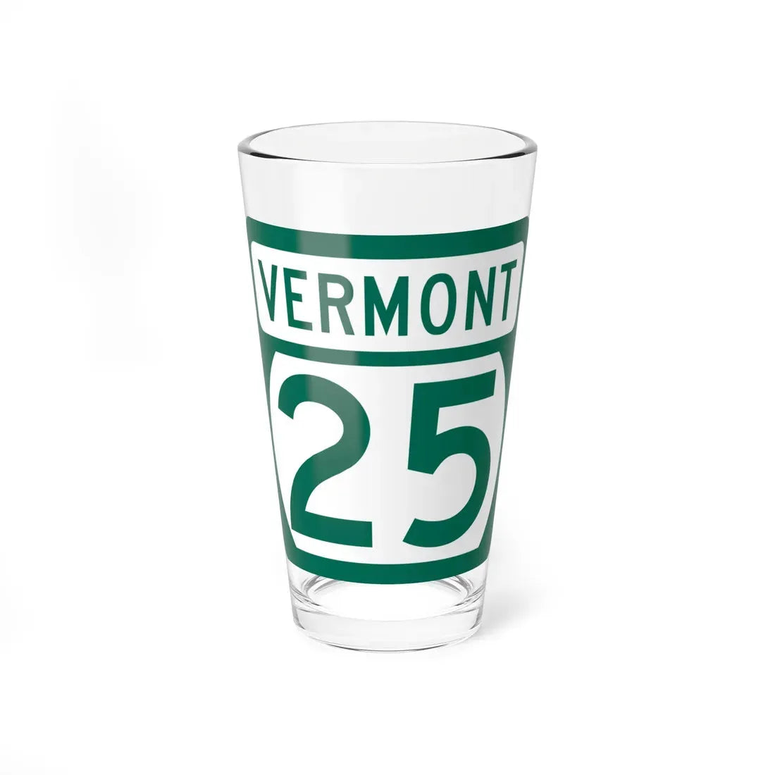 Vermont 25 (Vermont) (Road Sign) Pint Glass 16oz 16oz - Go Mug Yourself