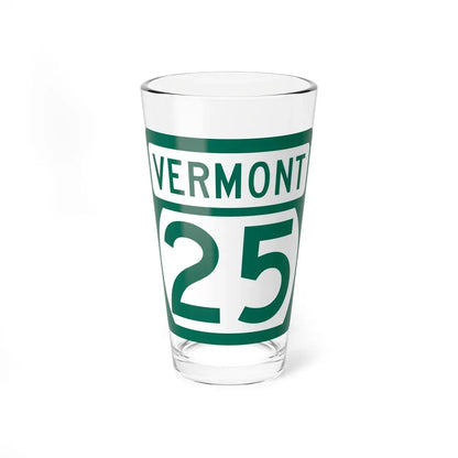 Vermont 25 (Vermont) (Road Sign) Pint Glass 16oz 16oz - Go Mug Yourself