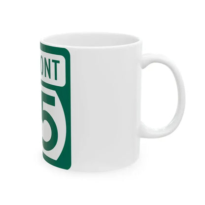 Vermont 25 (Vermont) (Road Sign) White Coffee Mug - Go Mug Yourself