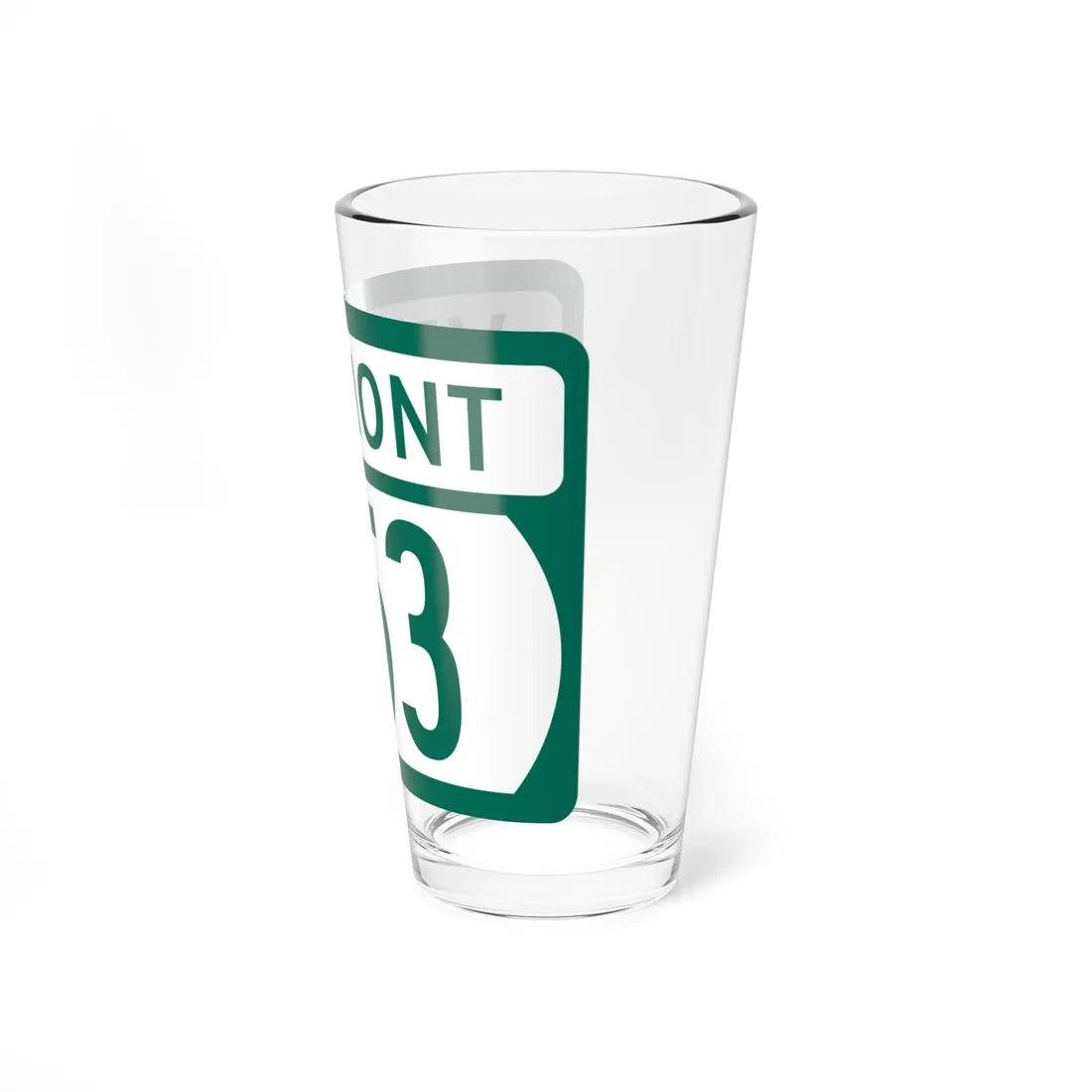 Vermont 253 (Vermont) (Road Sign) Pint Glss 16oz - Go Mug Yourself