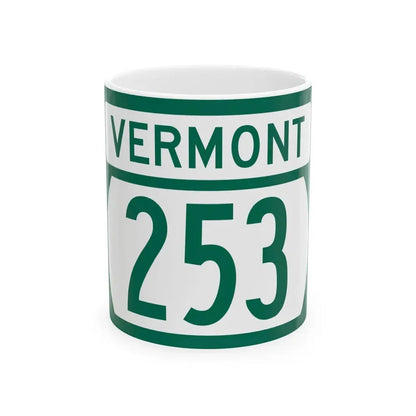 Vermont 253 (Vermont) (Road Sign) White Coffee Mug 11oz - Go Mug Yourself