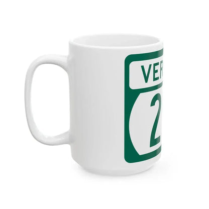 Vermont 253 (Vermont) (Road Sign) White Coffee Mug - Go Mug Yourself