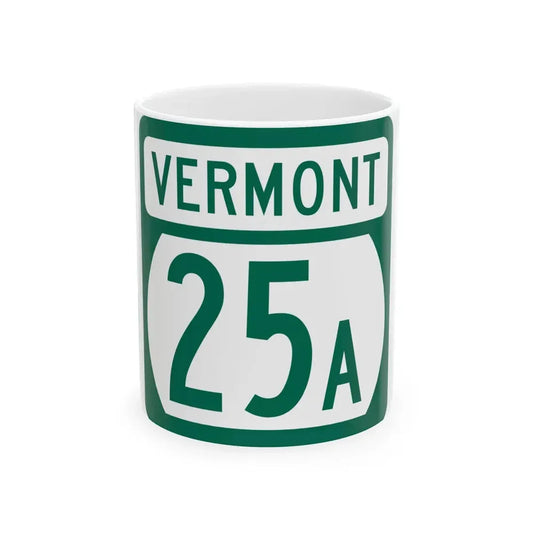 Vermont 25A (Vermont) (Road Sign) White Coffee Mug 11oz - Go Mug Yourself