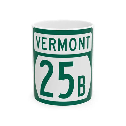 Vermont 25B (Vermont) (Road Sign) White Coffee Mug 11oz - Go Mug Yourself