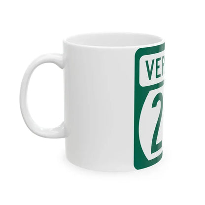 Vermont 25B (Vermont) (Road Sign) White Coffee Mug - Go Mug Yourself
