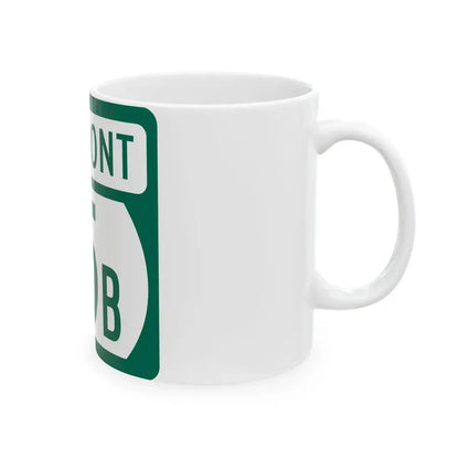 Vermont 25B (Vermont) (Road Sign) White Coffee Mug - Go Mug Yourself